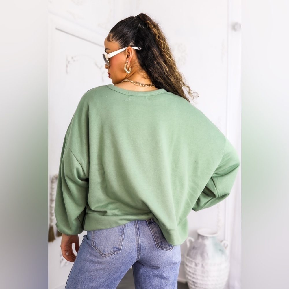 State of Mind Green Sweatshirt - Picture 5 of 5